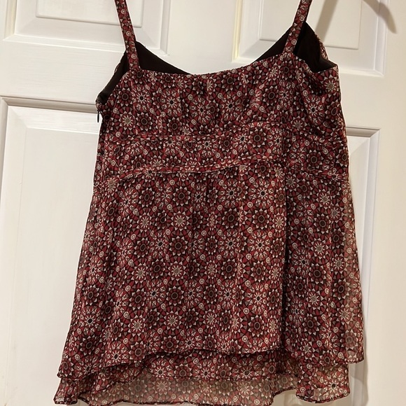 Ann Taylor Loft patterned chiffon babydoll top - Picture 5 of 5